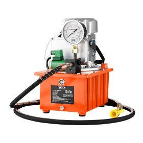 VEVOR Electric Hydraulic Pump, 10000 PSI 750W 110V 488 in³/8L Capacity, Single Acting Solenoid Valve