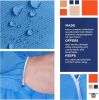 Disposable Coveralls for Men, Women, X-Large Blue Hazmat Suits Disposable, SMS 50 gsm Hazmat Suit Costume with Hood, Elastic Wrists, Ankles, Zip