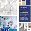 Disposable Coveralls with Hood, Boots Medium, Pack of 50 White Paint Coveralls Disposable, SF PP 60 GSM Waterproof Hazmat Suits Disposable