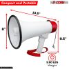 5 Core Megaphone Bullhorn Speaker 40W Bull Horn Rechargeable Cheer Megafono 1000 Yard Range Loudspeaker W Siren Recording Ergonomic Handle for Coaches
