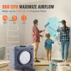 VEVOR Air Scrubber with 3-Stage Filtration, Stackable Negative Air Machine 800 CFM, Air Cleaner with MERV10, Carbon, H13 HEPA, for Home